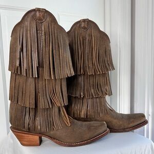 Twisted X Cowboy Leather boots Women’s size 8 with fringe